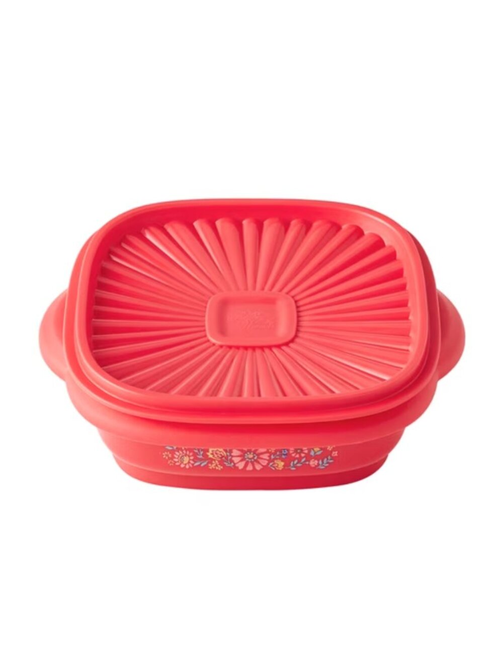 The Pioneer Woman Home Red 3-Cup Capacity Plastic Food Storage Lid Container